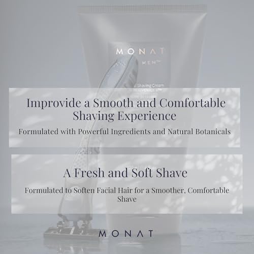 MONAT For Men Shaving Cream with Shea & Coconut Oil, Aloe Vera, 120ml