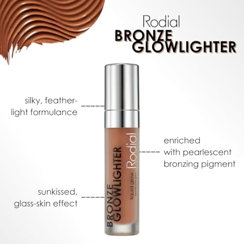 Rodial Bronze Glowlighter 0.2 fl oz, Liquid Cream Bronzer for Luminous Glow, Hydrating Bronzing Drops with Vitamin E & Vitamin C, Pearlescent Contour & Complexion Enhancer