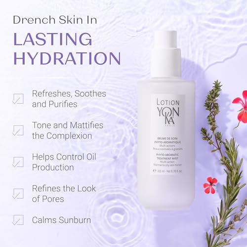 Yon-Ka Lotion PNG Hydrating Face Toner for Oily & Normal Skin | Daily Purifying Mist with Travel Sized PNG Hydrating Face Toner with Essential Oils | Set of 2, 6.76 fl oz and 1.69 fl oz