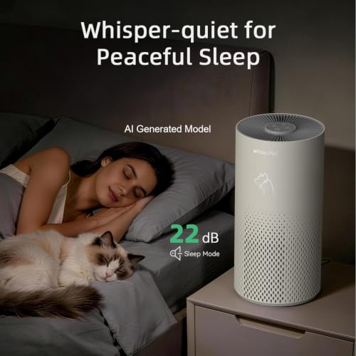 Afloia Air Purifier for Bedroom & Pet Areas 1780 sq ft Grey