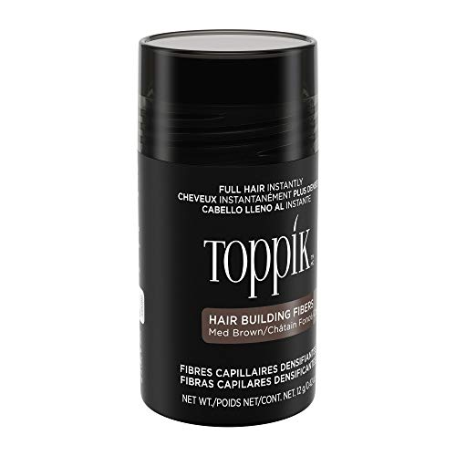 Toppik Hair Building Fibers, Medium Brown, 12g Fill In Fine or Thinning Hair, Instantly Thicker, Fuller Looking, 9 Shades for Men & Women, Keratin Protein Formula