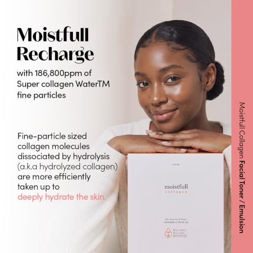 ETUDE Moistfull Collagen Skincare Set of 5 - Hydrating Toner, Emulsion & Cream