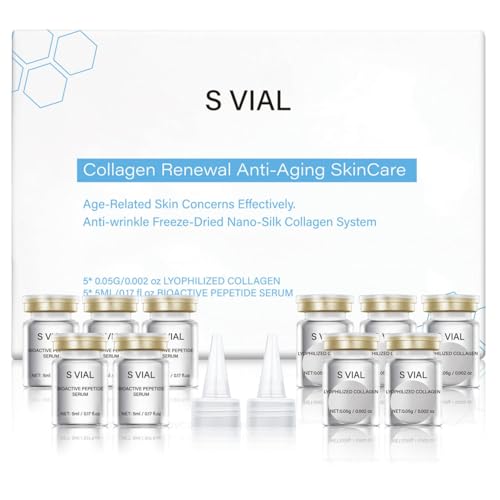 Noviqo Freeze Dried Collagen for Face,Anti-Wrinkle Nano-Silk Collagen System,Serum Skin Care for Face & Eye,At-Home-Hydrating