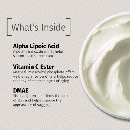 DMAE Firming Face Cream with Vitamin C & Alpha Lipoic Acid - 2 Ounce Pack