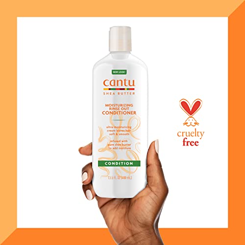 Cantu Moisturizing Rinse Out Conditioner with Shea Butter, 13.5 fl oz (Pack of 2)