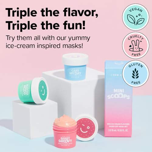 Mini Face Mask & Silicone Brush Set - Brightening, Hydrating & Soothing Skincare Trio