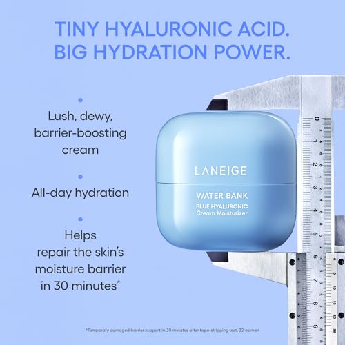 Water Bank Blue Hyaluronic Cream Moisturizer 1.6 oz / 50 ml - Hydrating Face Cream with Squalane & Ceramide
