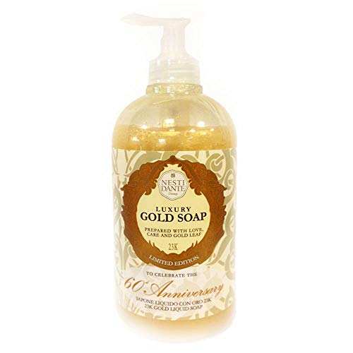 Luxury Gold Liquid Hand & Face Soap 16.9oz Made in Italy — 60th Anniversary