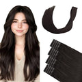 Dark Brown Hair Extensions Tape in Hair 14 Inch 40g – Invisible Seamless Fit