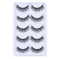 Luxurious Siberian Mink 3D False Eyelash LASGOOS Design Natural Look Messy Cross Daily Light Weight Reusable Fake Eyelashes Eye Makeup 5 Pairs/Box (A10)
