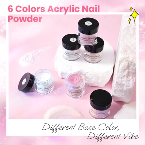 Deciniee Bling Pink Acrylic Nail Kit with Drill, UV Lamp & Accessories for Beginners