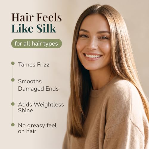 Organic Argan Oil of Morocco - 8 Fl Oz Pure Cold-Pressed Nourishing Skin & Hair Oil - Ella & Eden