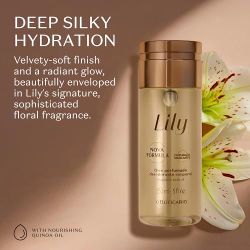 Lily Satin Body Oil - Deep Hydrating, Fragrance Primer & Glow - 5 fl oz