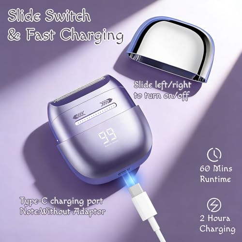 Electric Razors for Women Legs: Electric Shaver for Women Pubic Hair,Face,Underarms,Lips,Arms,Painless Bikini Trimmer