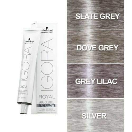 Silver White Hair Toning Cream - Ammonia-Free Permanent Gray Hair Color