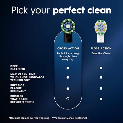 Electric Toothbrush Replacement Heads CrossAction & Sensitive Pack - White