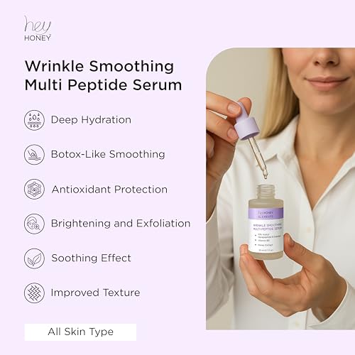 Wrinkle-Smoothing Peptide Serum with Honey & Vitamin B5 - 0.67 fl oz