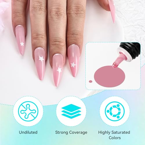 Airbrush Gel Nail Polish Kit - 32 Colors for Nail Art with No Dilution - Variation of Airbrush-1