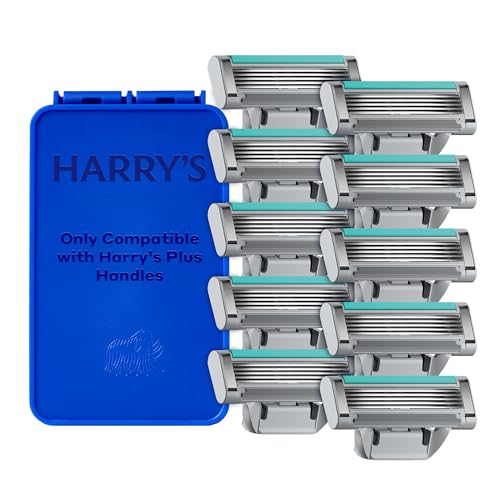 Harry's Plus Razor Refills 10-Pack - Compatible with Harry's Plus Handles