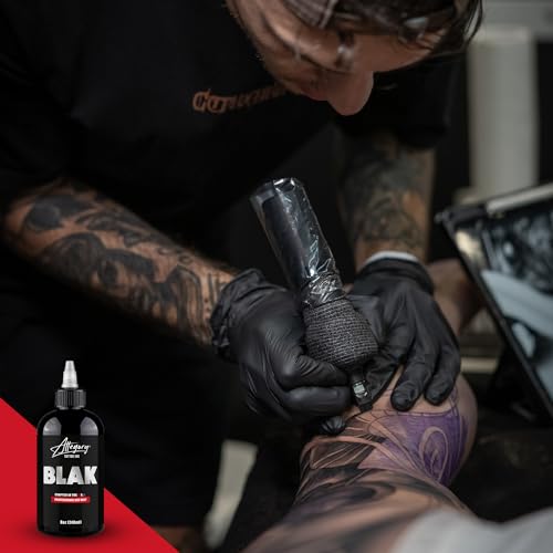 Premium Black Tattoo Ink - Vegan Friendly, Organic, 8 oz for Lining & Shading