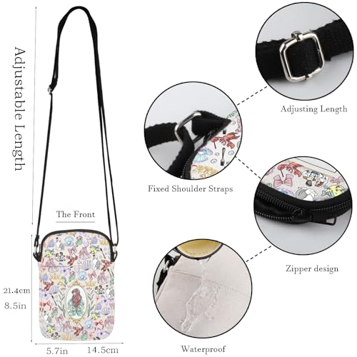 WCGXKO Princess Gift Mermaid Princess Lover Gift Mermaid Princess Lover Canvas Messenger Bag
