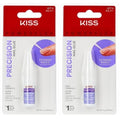 KISS PowerFlex Precision Nail Glue - Fast Drying Adhesive for Glue-On Nails & Repairs with Precision Tip Nozzle, Ideal for Tips & Wraps, Net Wt. 0.10 oz (3g) (Pack of 2)