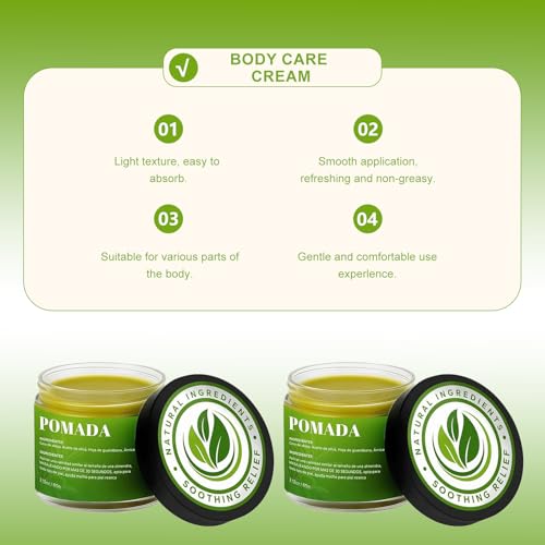 Pomada, Pomada Para Dolor Muscular - Natural Herbal Artesanal Joint Cream with Arnica, Olive Oil, Soursop Leaf, Beeswax, Maximum Strength Comfort Ointment for Muscle, Foot 2.12OZ / 60G £¨2£©