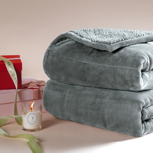 Cottonblue Weighted Blanket Queen Size 20 lbs 60x80 Inches Grey for Adults