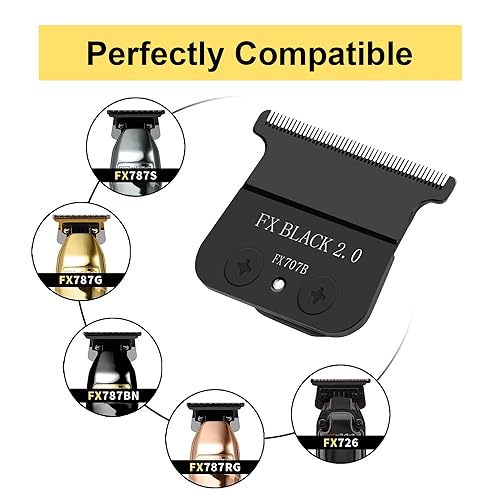 Replacement Blade Set for BaBylissPRO FX787 & FX726 Trimmers - 2 Pack with 4 Guards