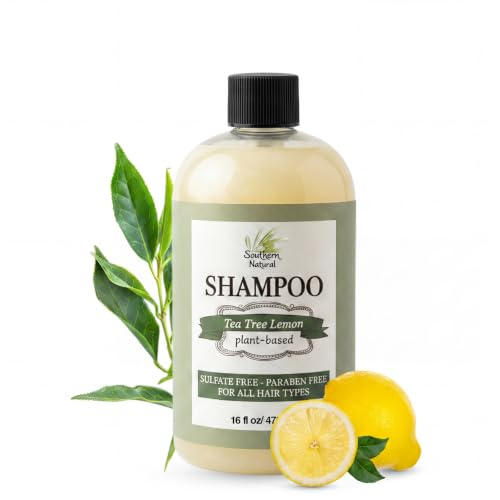 Sulfate-Free Tea Tree Lemon Shampoo for Dry & Oily Hair 16 oz - Daily Use