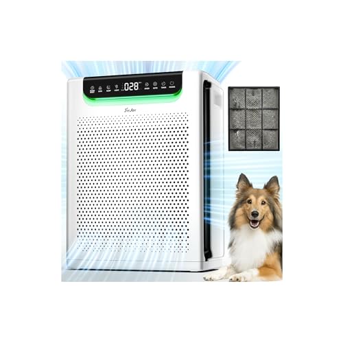 FreAire Air Purifier HAP607 White – Large Room up to 2600 ft², Washable Filter, Turbo Mode