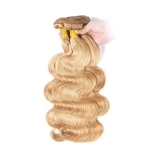 Brazilian Virgin Human Hair Body Wave Bundles 26 Inch P27/613 Honey Blonde - 3 Pack