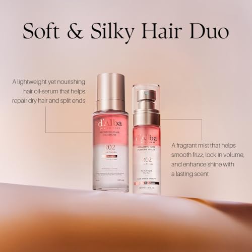 Holiday Hair Care Gift Set with Nourishing Hair Oil & Perfume Duo - Rose & Freesia Scent, 4.23 fl oz.