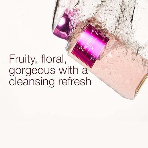 Bath & Body Works Gingham Gorgeous Body Wash, Nourishing Cleanser with Pro-Vitamin B5 & Aloe ? Pink Strawberries, Peony Blooms, and Peach Nectar, Gentle for Daily Use, 10 fl oz - 1 Pack