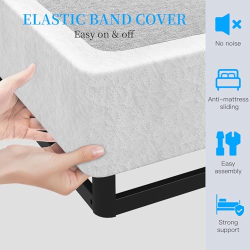 8 Inch Queen Box Spring - Heavy Duty Metal Mattress Foundation - Supports 3000 lbs - Variation: Queen / 8 Inch
