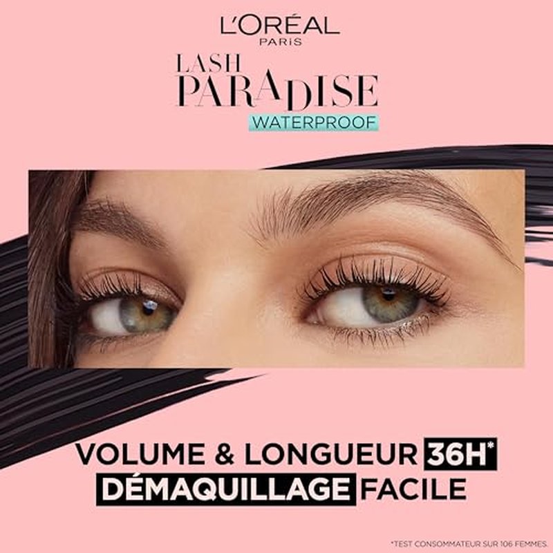 L'Oreal Paris Paris Paradise Mascara Waterproof, Black