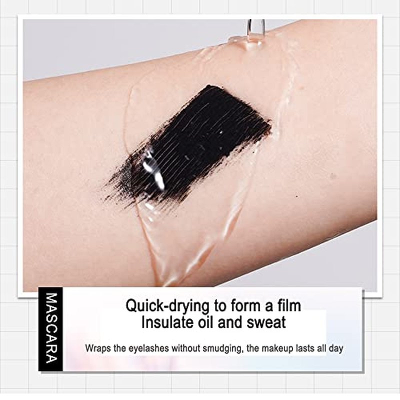 2in1 Vibely Mascara Waterproof Black Volume And Length Thickening And Lengthening Dual Effect 5X Longer Mascara Smudge-Proof Non Clumping