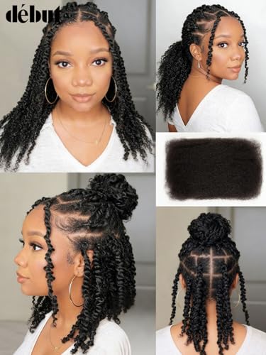 DéBUT Honey Blonde Kinky Afro Human Hair Bulk 50g 12 Inch for Locs & Braids