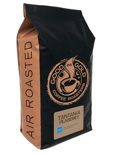 Good As Gold Tanzania Peaberry Coffee 80oz Whole Bean Medium Roast - 5lb Pack