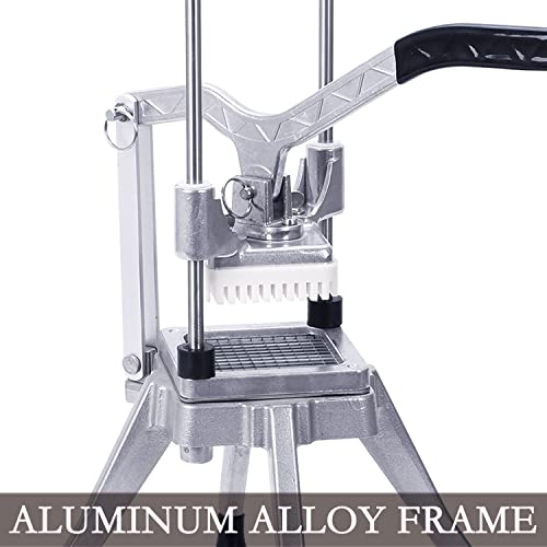 Commercial Vegetable & Fruit Chopper with 4 Blades - Stainless Steel Slicer for Kitchen and Restaurant