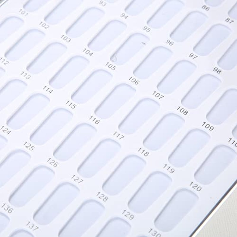 160 Slots Nail Gel Color Card Nail Polish Display Chart Book Nail Polish Color Card Nail Art Showing Shelf Suitable for Manicurists or DIY(Gold)