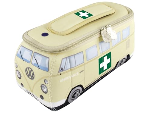 Large VW T1 Bus Camper Toiletry Bag - Water-Resistant Neoprene Cosmetic Case with Mesh Compartments