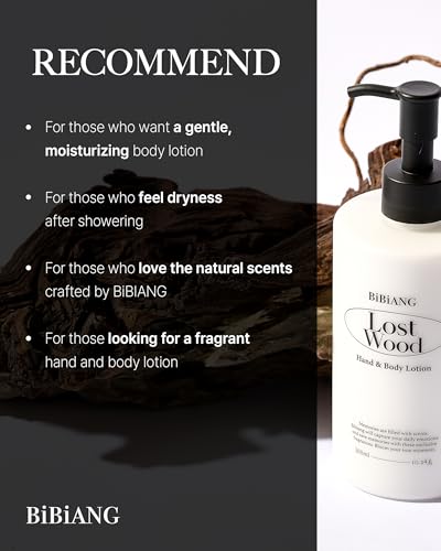 BiBiANG Floral Lily Body Lotion - Hydrating Korean Moisturizer with Shea & Jojoba Oil - 10.82 fl oz