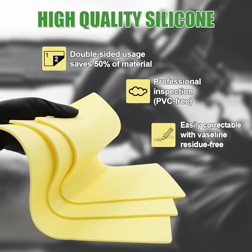 Jconly Professional Reusable Tattoo Practice Skin 5 Pack 12x8 inch Silicone for Artists