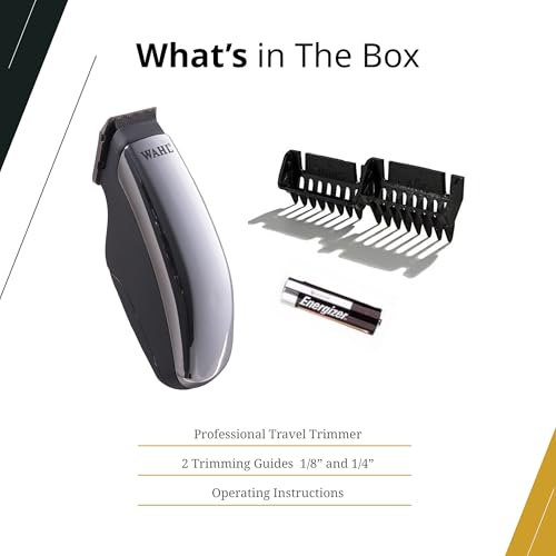 Wahl Professional Travel Size Half Pint Compact Trimmer - AA Battery Operated, Beard & Face Grooming