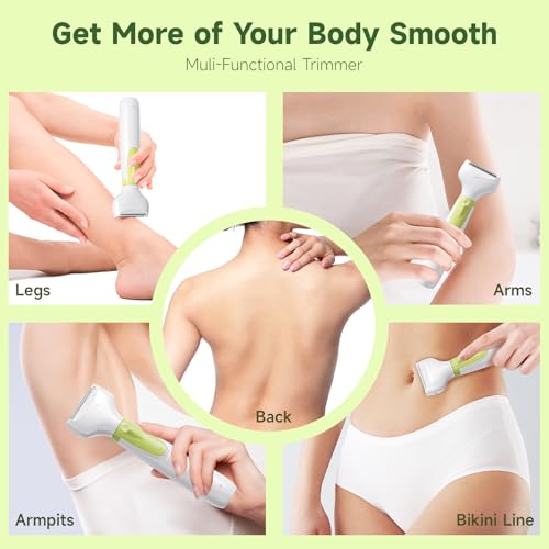 Electric Shaver for Women, 2025 Wet/Dry Razors for Women with LED Display,4 in 1 Cordless Hair Remover for Arms Legs Pubic Armpit Face, IPX7 Waterproof, Painless Electric Grooming Set