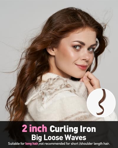 2 Inch Curling Iron with Extra Large Barrel for Big Wave Curls - Long Hair Styling