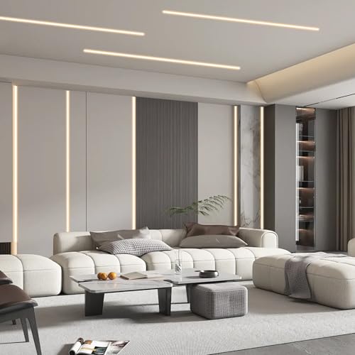 Plaster-In LED Channel Track with White Diffuser - 8 Variation