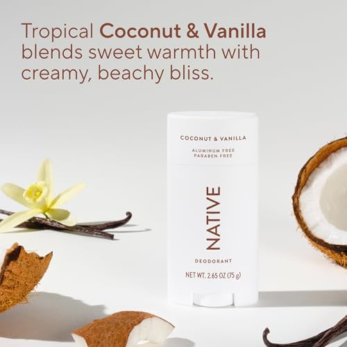 Native Aluminum-Free Deodorant Coconut & Vanilla Scent 2.65oz Pack of 3