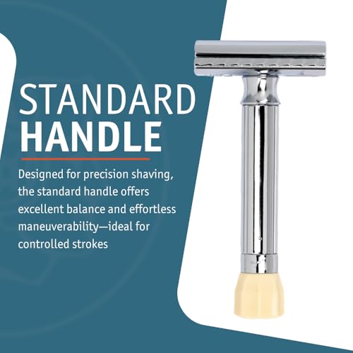 MERKUR Progress 500MK-500001 Adjustable Double Edge Safety Razor - German Craftsmanship, Plastic-Free Handle, Dial Control